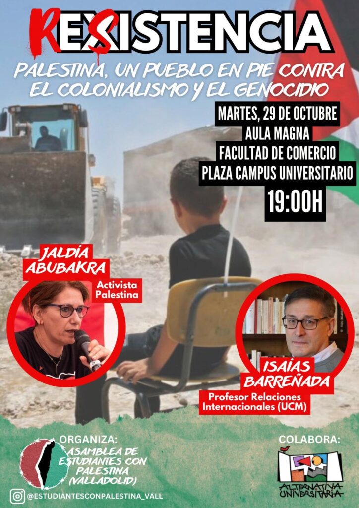 Isaías Barreñada y Jaldía Abubakra reflexionan sobre Palestina en la UVa