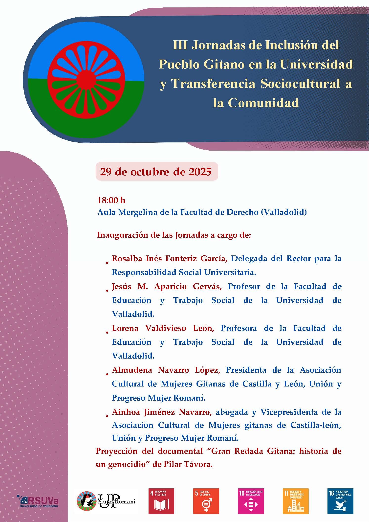 La Facultad de Derecho acoge la III Jornada de Inclusión del Pueblo Gitano en la UVa