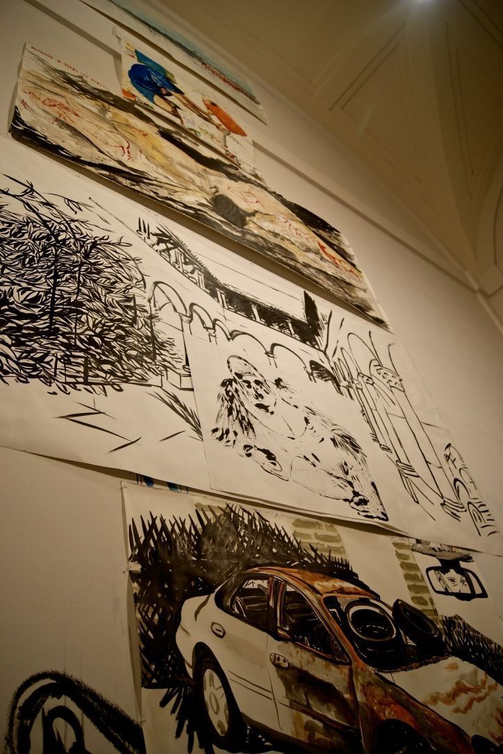 Lienzos primero y segundo de F. Renes. Fotografía: Andrea Navarrete