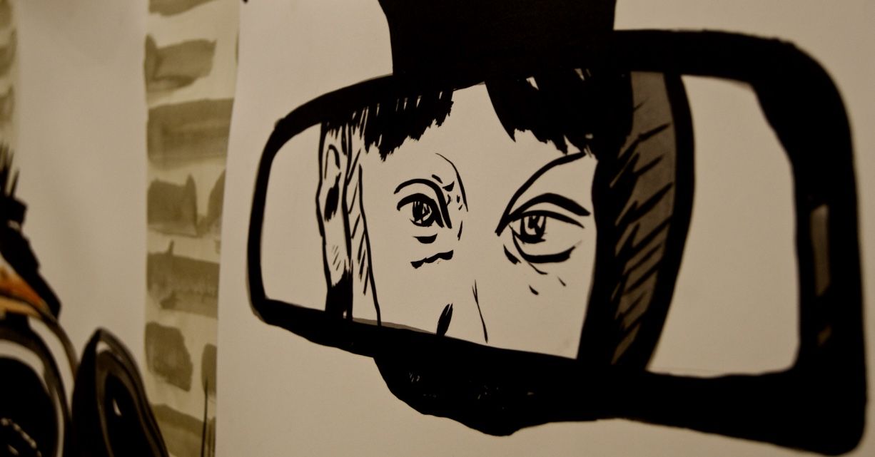 El retrovisor de la mirada de F.Renes. Fotografía: Andrea Navarrete