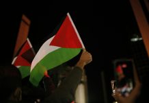 España a la cabeza para reconocer a Palestina Personas manifestándose a favor de Palestina.