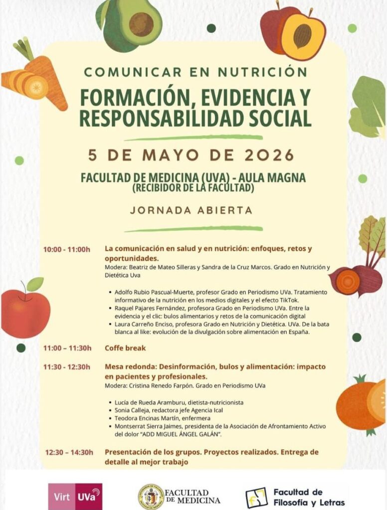 Cartel informativo jornadas / Fotografía: Redes sociales UVa